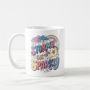 Unicorn Stormy but Sparkly Whimsical Merch Design_ Coffee Mug