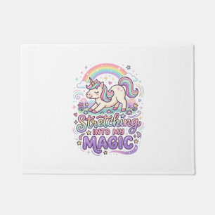 Unicorn Stretching Into My Magic Bold Typography S Doormat