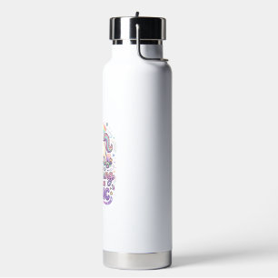 Unicorn Stretching Into My Magic Bold Typography S Water Bottle