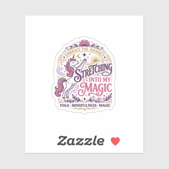 Unicorn Stretching Into My Magic Stylish White Bac (Sheet)