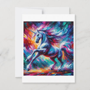 Unicorn Study D - Fantasy AI Holiday Card