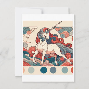 Unicorn Study F - Fantasy AI Holiday Card