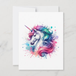 Unicorn Study K - Fantasy AI Holiday Card