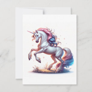 Unicorn Study N - Fantasy AI Holiday Card