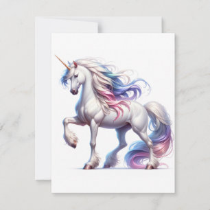Unicorn Study P - Fantasy AI Holiday Card