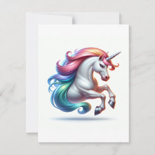Unicorn Study Q - Fantasy AI Holiday Card