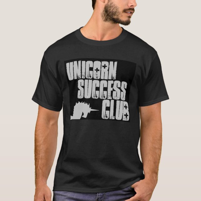 Unicorn Success Club, in black T-Shirt (Front)
