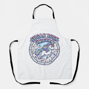 Unicorn Sugar Rush Unicorn Funny Cute Gift Design_ Apron