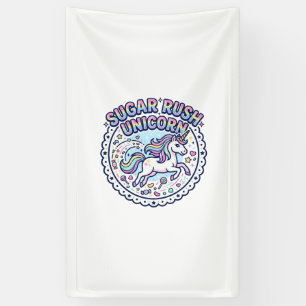 Unicorn Sugar Rush Unicorn Funny Cute Gift Design_ Banner