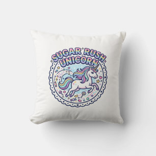 Unicorn Sugar Rush Unicorn Funny Cute Gift Design_ Cushion
