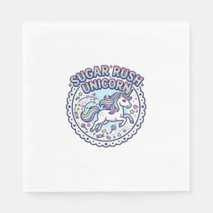 Unicorn Sugar Rush Unicorn Funny Cute Gift Design_ Napkin