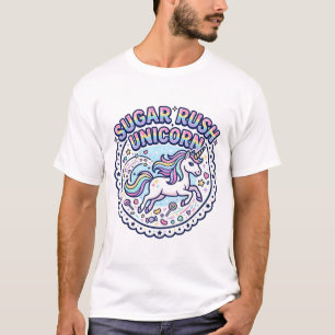 Unicorn Sugar Rush Unicorn Funny Cute Gift Design_ T-Shirt