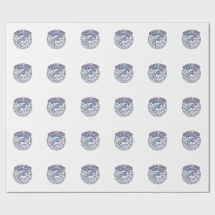 Unicorn Sugar Rush Unicorn Funny Cute Gift Design_ Wrapping Paper