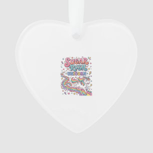 Unicorn Sugar Rush Unicorn Kawaii Marketplace Artw Ornament