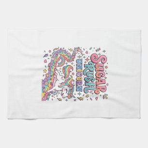 Unicorn Sugar Rush Unicorn Kawaii Marketplace Artw Tea Towel