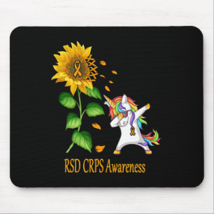 Unicorn Sunflower RSD CRPS Awareness Mouse Mat