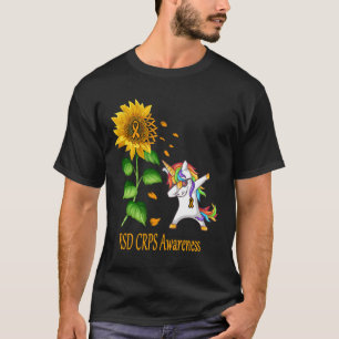 Unicorn Sunflower Rsd Crps Awareness T-Shirt