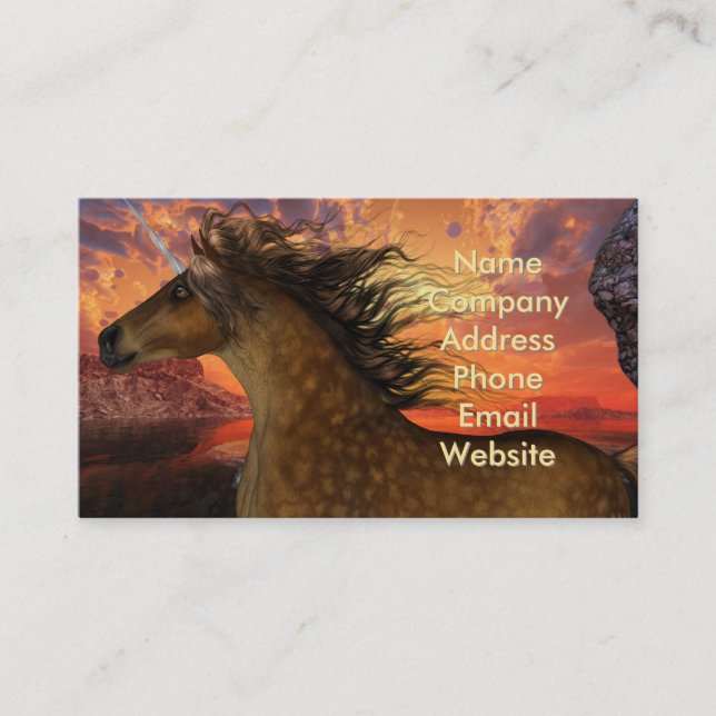 Unicorn Sunset Business Card (Front)