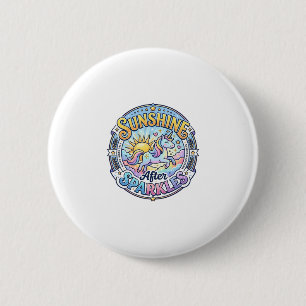 Unicorn Sunshine After Sparkles POD Ready Marketpl 6 Cm Round Badge