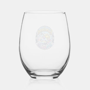 Unicorn Sunshine After Sparkles POD Ready Marketpl Stemless Wine Glass