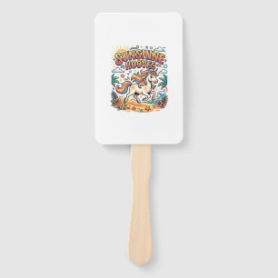 Unicorn Sunshine Hooves Commercial Sticker and Shi Hand Fan