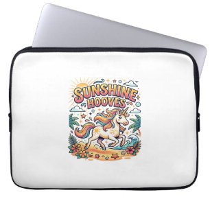 Unicorn Sunshine Hooves Commercial Sticker and Shi Laptop Sleeve