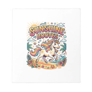 Unicorn Sunshine Hooves Commercial Sticker and Shi Notepad