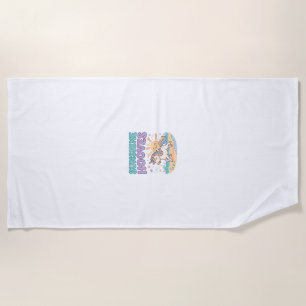 Unicorn Sunshine Hooves Trendy Graphic Tee Design_ Beach Towel