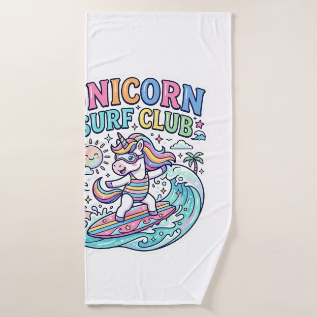 Unicorn Surf Club Bath Towel (Bath Towel)