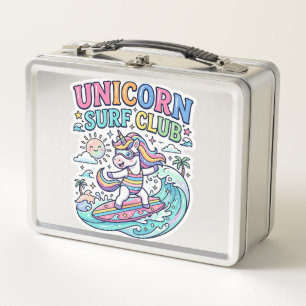 Unicorn Surf Club Metal Lunch Box