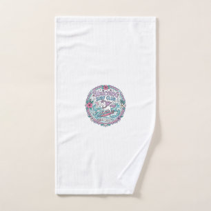 Unicorn Surf Club Playful Shirt Graphic_1 Hand Towel