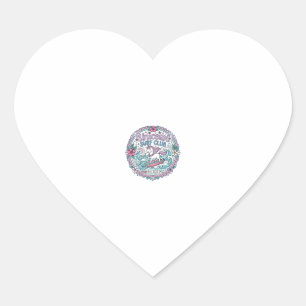 Unicorn Surf Club Playful Shirt Graphic_1 Heart Sticker