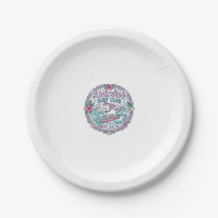 Unicorn Surf Club Playful Shirt Graphic_1 Paper Plate