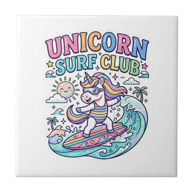 Unicorn Surf Club Tile (Front)
