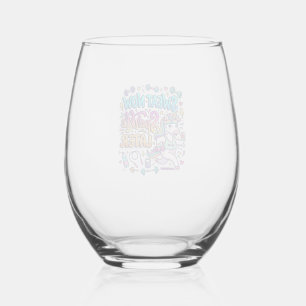Unicorn Sweat Now Sparkle Later Gift Idea Vector D Stemless Wine Glass