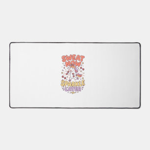 Unicorn Sweat Now Sparkle Later Print Ready Zazzle Desk Mat