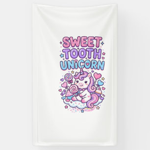Unicorn Sweet Tooth Unicorn Cute Pastel Cute Gift Banner