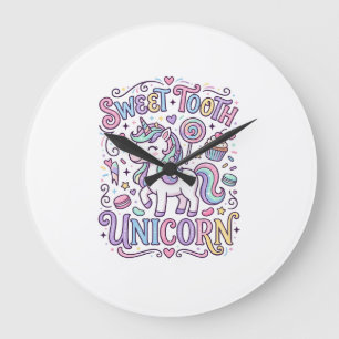 Unicorn Sweet Tooth Unicorn Original Merch Design_ Large Clock
