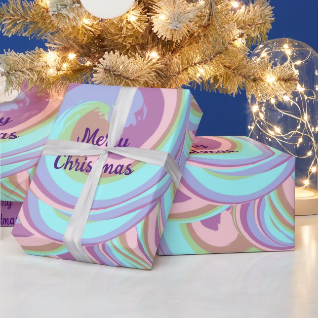 Unicorn Swirl (Customise Text) Wrapping Paper (Holidays)