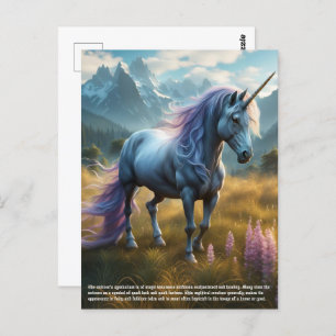 Unicorn Symbolism Postcard