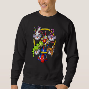 Unicorn T Rex Dinosaur Sloth Flamingo Bird Ferris Sweatshirt