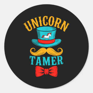 Unicorn Tamer - Circus Party Unicorn Lover Circus Classic Round Sticker