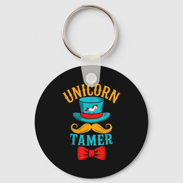 Unicorn Tamer - Circus Party Unicorn Lover Circus  Key Ring (Front)