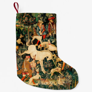 Unicorn Tapestries Defends Hunt  Small Christmas Stocking