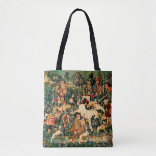 Unicorn Tapestries Defends Hunt  Tote Bag