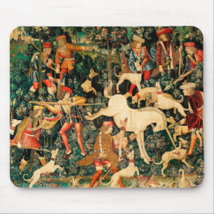 Unicorn Tapestries Defends Mediaeval Myth Legend Mouse Mat