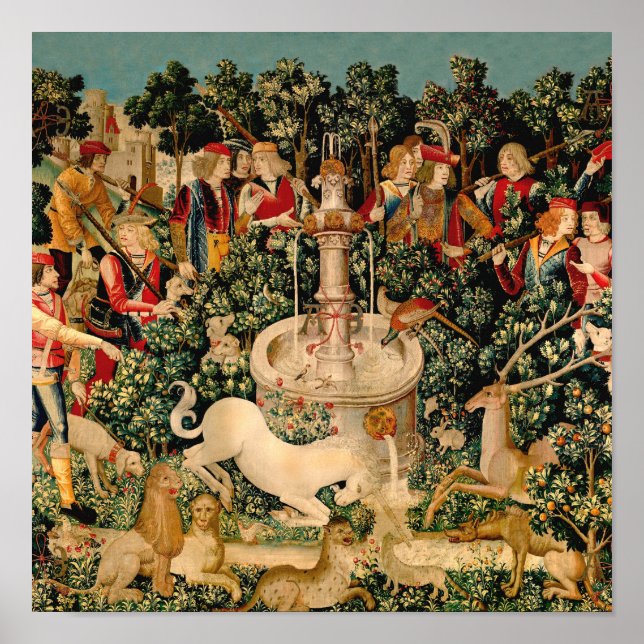 Unicorn Tapestries Found Legend Myth Mediaeval Art Poster (Front)