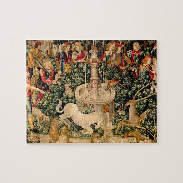 Unicorn Tapestries Found Legend Myth Medieval Art  Jigsaw Puzzle (Horizontal)