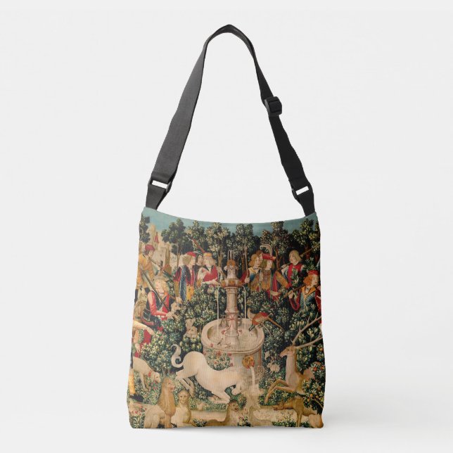 Unicorn Tapestries Found Legend Mythical Crossbody Bag (Front)