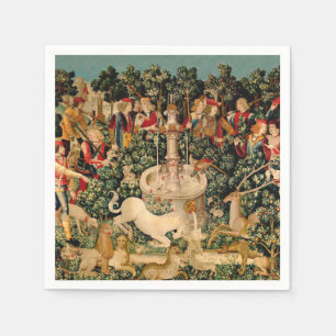 Unicorn Tapestries Found Legend Mythical Napkin